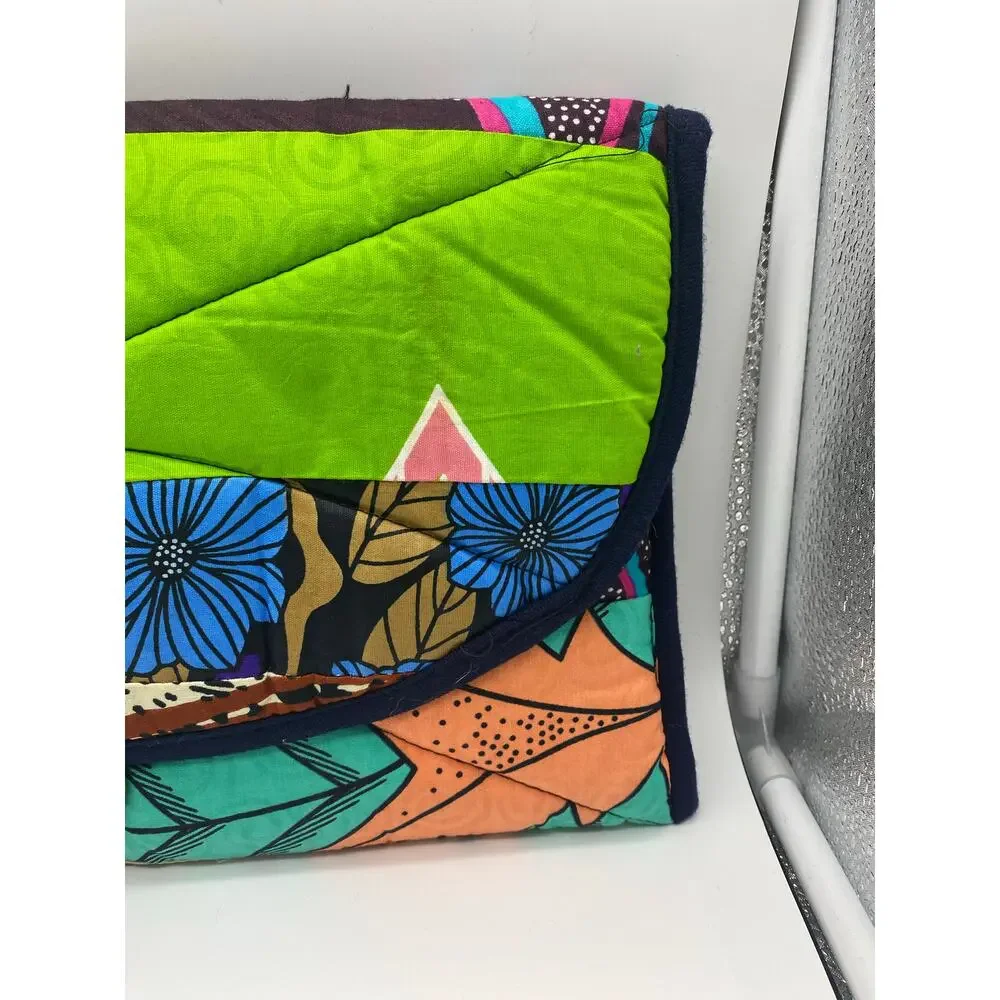 Quilted‎ geometric Bright Quilted Gabric Large Clutch handbag